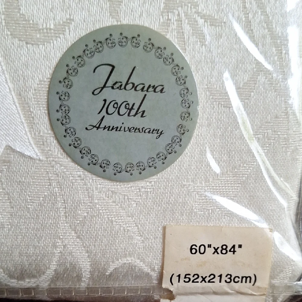Elegant Ivory Floral Tablecloth